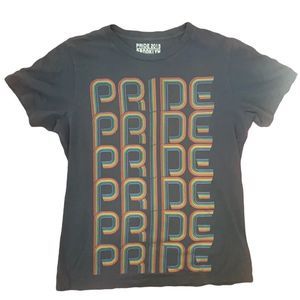 Brooklyn Industries Men's 2015 Organic Cotton Black Graphic Pride T-Shirt Small